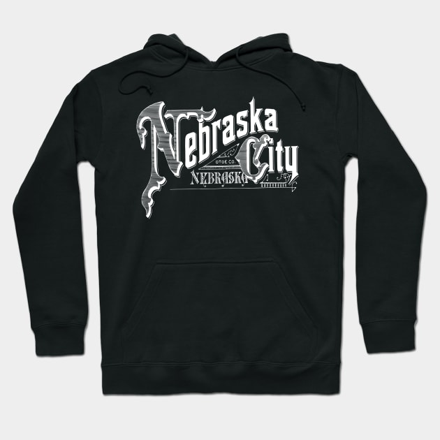 Vintage Nebraska City, NE Hoodie by DonDota